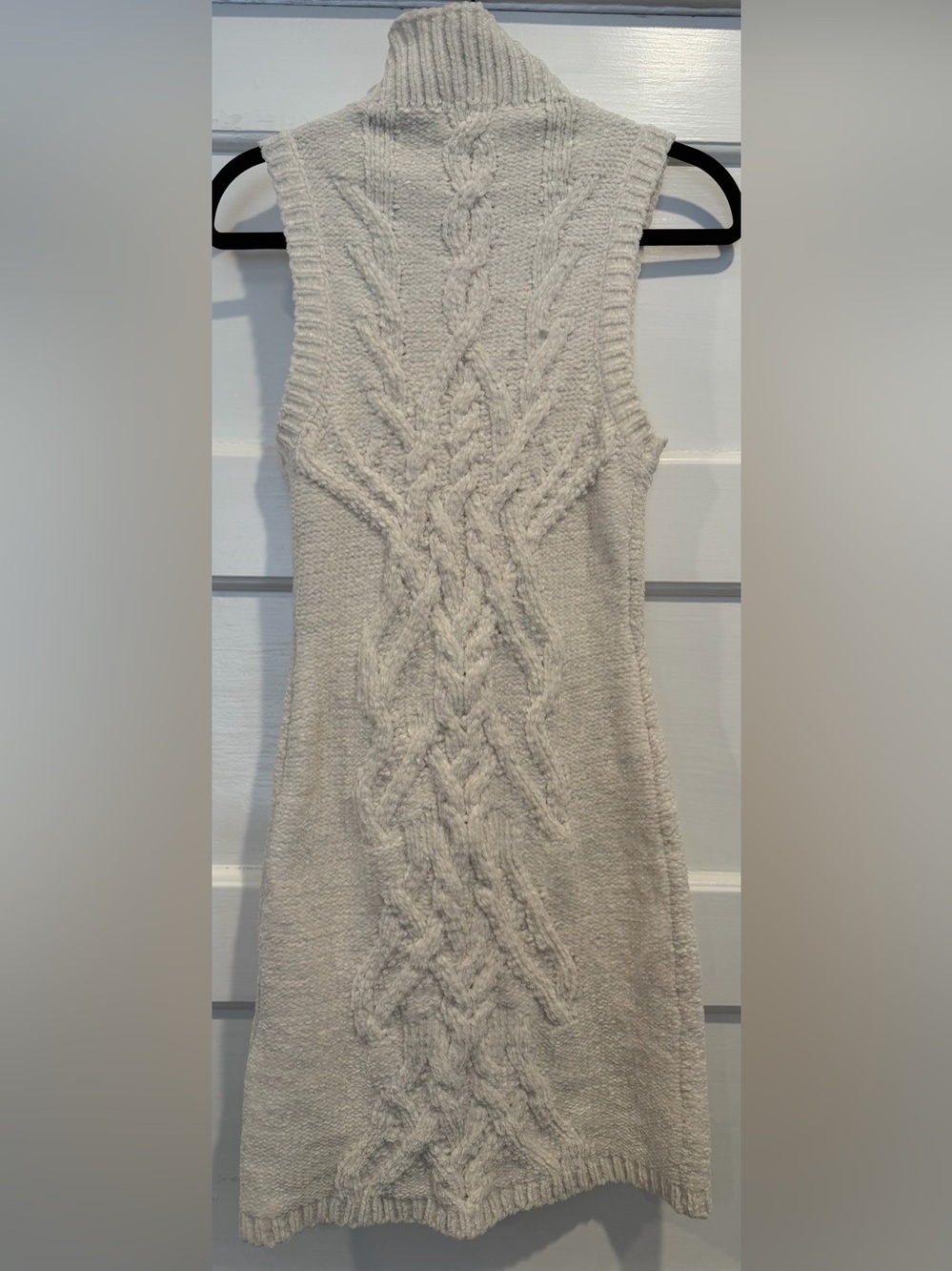 Camila Coelho Sleeveless Turtleneck Knit Mini Dress in Ivory - Picture 6 of 7